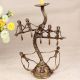 Tribal Art Brass Candle Stand in English Art for Home Decor