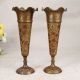 Engraved Finest Brass Flower Pot for Decoration in Set of 2