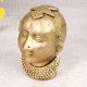 Vintage High-Quality Brass Gauri Head Statue from Gujarat