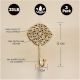 Golden Floral And Leaf Wall Brass Decorative Hook