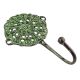 Antique Green Round Floral Wall Brass Decorative Hook