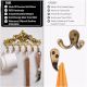 Brass Victorian Small Floral Arrrangement Six Wall Hook