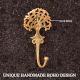 Golden Brass Tree Key Wall Hooks