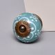 Sea Green Floral Ceramic Knob