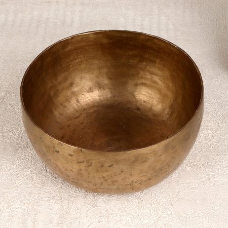 Brown Finish Tibetan Singing Bowl Made of Bell Metal