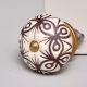 Cream Brown Floral Etched Ceramic Dresser Knob Online