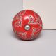 Red Calla Lily Brown Etched Ceramic Cabinet Knob