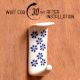 White Ceramic Blue Floral Adhesive Wall Hook