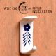 Adorable White Ceramic Blue Floral Adhesive Towel Hook