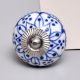 Blue Aster Flower Dresser Knob