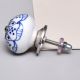 Blue Aster Flower Dresser Knob