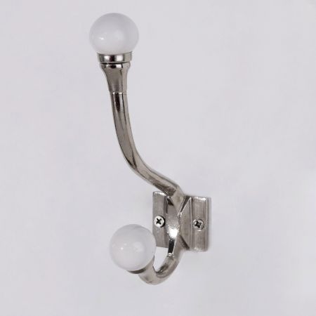 Solid White Ceramic Iron Hooks