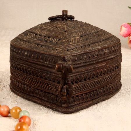 Beautiful Vintage Finest Brass Jewelry Box in Heart Shape