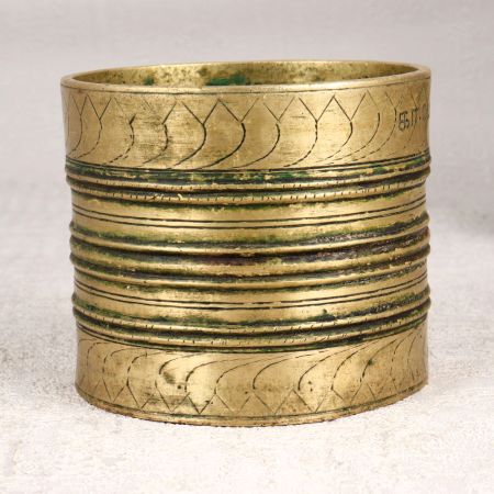 Premium Brass Rice Measurement Bowl in South Indian Art