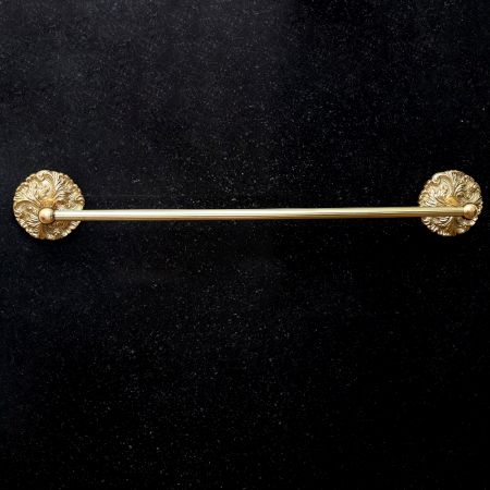 Golden Finish Towel Hanger Made of Premium Brass