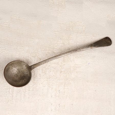 Handmade Finest Brass Cooking Spoon in Grey Finish