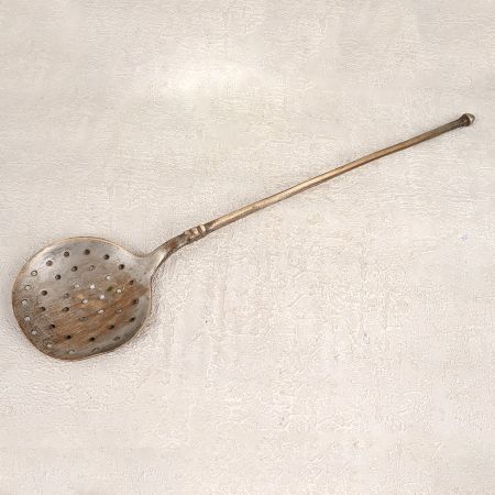 Indian High-Quality Brass Cooking Slotted Spoon for Decoration