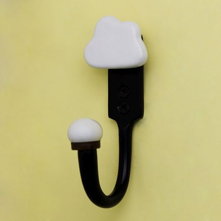 White Cloud Ceramic Hook