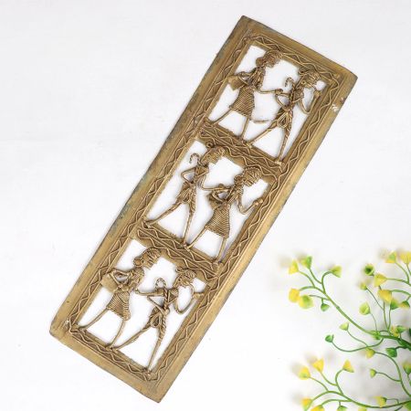 Decorative Vintage Brass Tribal Wall Art for Home Decor