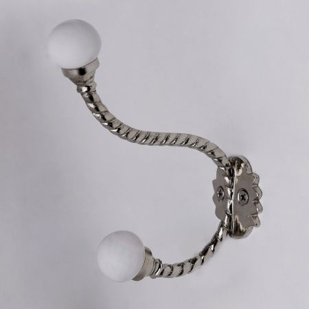 Solid White Ceramic Iron Heavy Duty Wall Hook-EHG-44