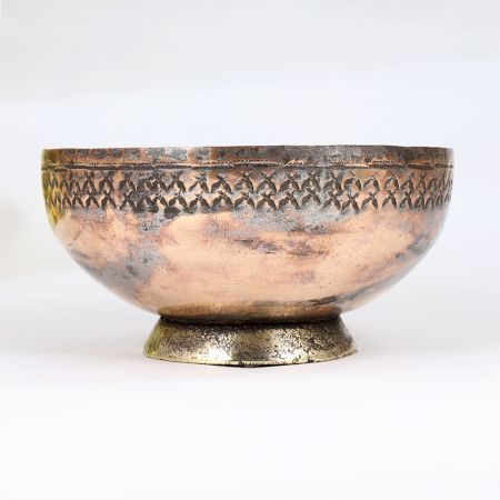 Handcrafted Vintage Copper Islamic Art Bowl for Decor