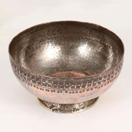 Vintage Brown Finish Islamic Art Bowl Made of Copper