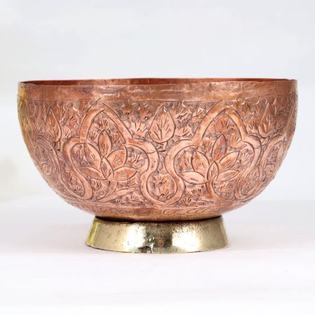 Beautiful Engraved Premium Copper Bowl in Islamic Art