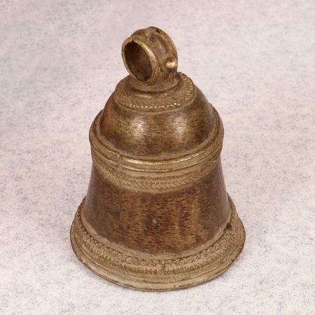 Brown Finish Brass Hanging Bell for Prayer Room
