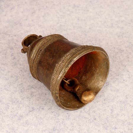 Brown Finish Brass Hanging Bell for Prayer Room