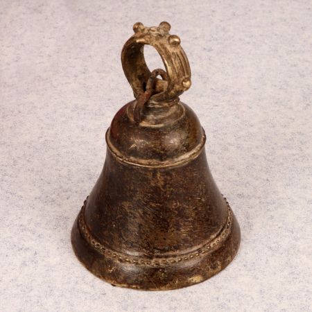 Handcrafted Brown Finish Hanging Bell Made of Brass