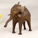 Handcrafted Tribal Art Elephant Statue Made of Brass