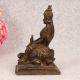Vintage Dark Finish Brass Goddess Lakshmi Statue for Worship