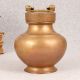 Elegant Brown Handmade Gangajali Pot Made of Finest Brass