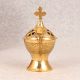 Handmade Golden Shiny Brass Incense Burner for Decor