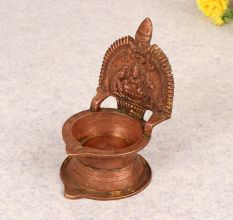 Indian Finest Brass Gajlaxmi Oil Lamp for Home Decor