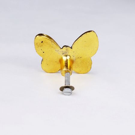 Decorative Golden Butterfly Metal Drawer Knob