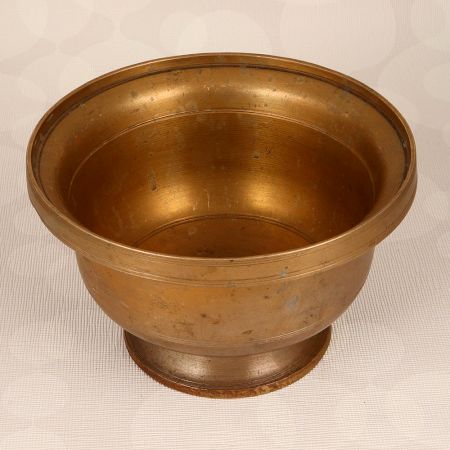 Vintage Handmade Brass Flower Pot in South Indian Art