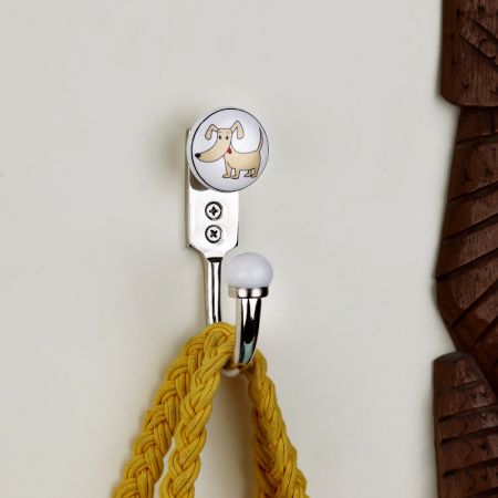 Puppy Ceramic Kids Wall Hook