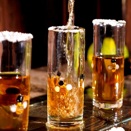 Beautiful Transparent Shot Glasses for Home Decor in Set of 4