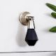 Black Octagon Teardrop Glass Pull Cabinet Knob
