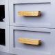 Handmade Natural Wooden Door Handles 6 Inch 1 Pair