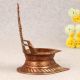 South Indian Brass Gajlakshmi Oil Lamp for Prayer Room