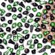 25 Pieces Black and Green Glass Ornaments For Tree Decoration