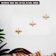Modern Iron Eagle Wall Hook in Shiny Golden Finish 3 Pieces