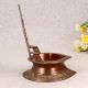 South Indian Art Brass Gajalaxmi Oil Lamp for Prayer Room