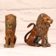 Handmade Copper Finish Brass Pair of Lion Statue for Decor