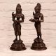 Dark Finish Brass Pair of Deep Lakshmi Statue for Decor