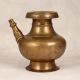 Elegant Brown Brass Water Pot with Spout for Prayer Room