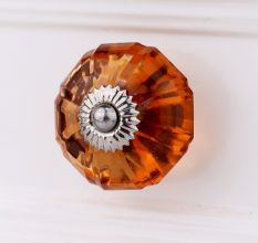 Amber Melon Glass Knob (1)