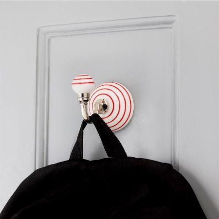 White Red Strip Hooks